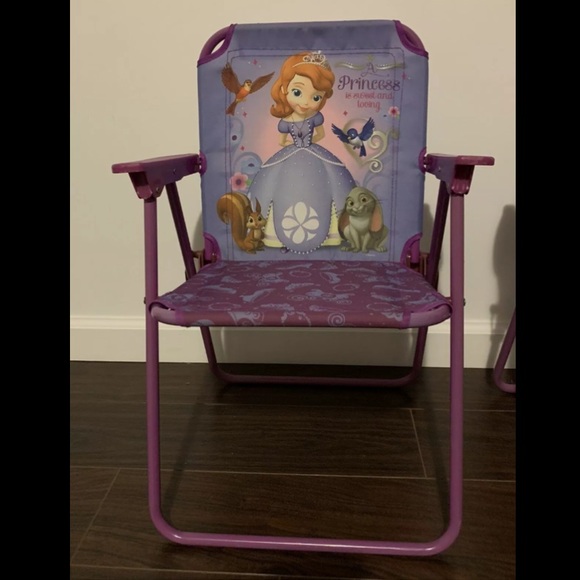 2 Disney Sofia the First Toddler Chairs Foldable - Picture 2 of 15